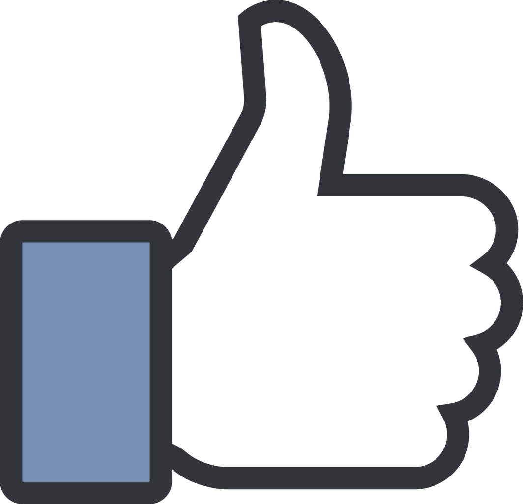 a thumbs up icon on a white background