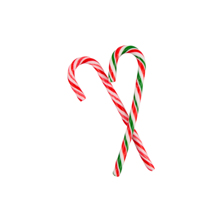 a candy cane on a white background