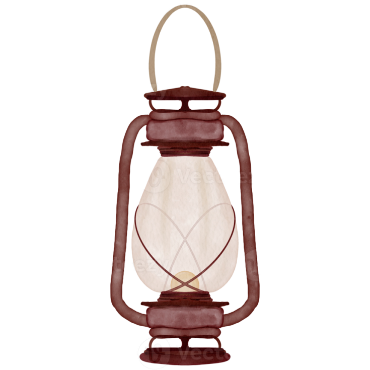 an illustration of a lantern on a white background