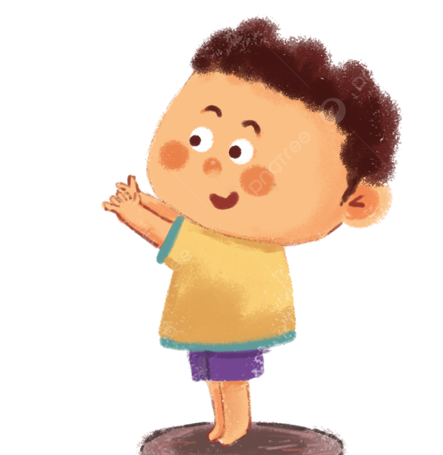 a little boy standing on the ground pointing at something