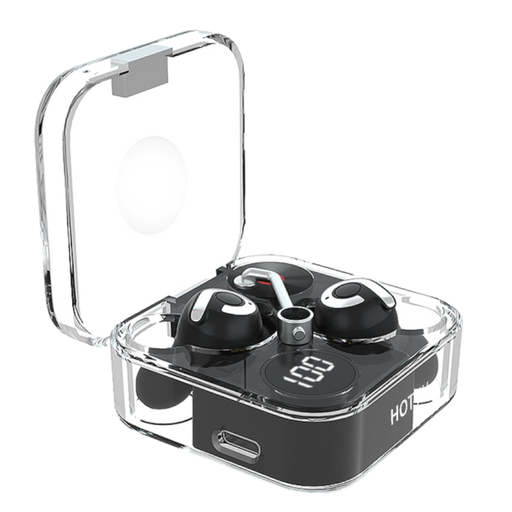 a pair of headphones in a clear case