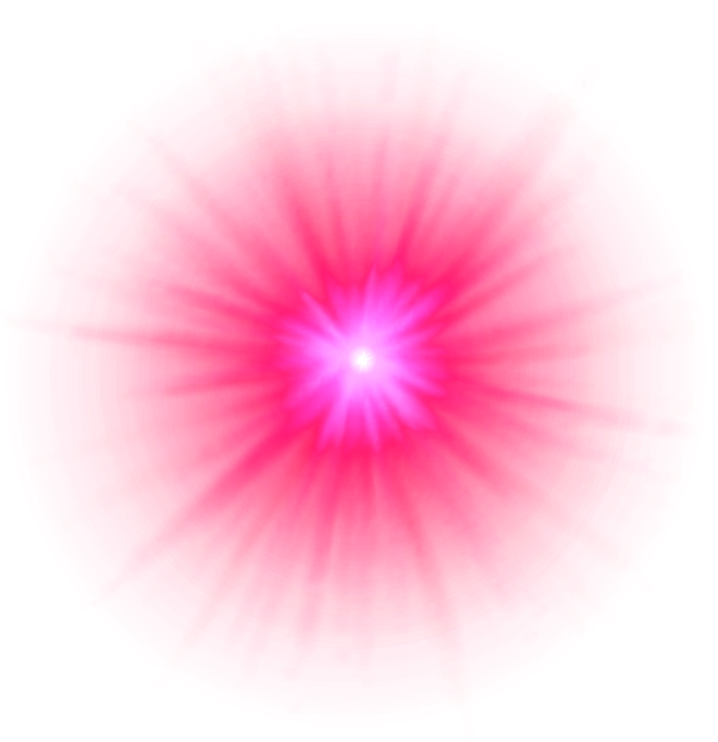 a bright pink star burst on a white background