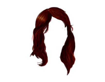 a drawing of a woman with long red hair