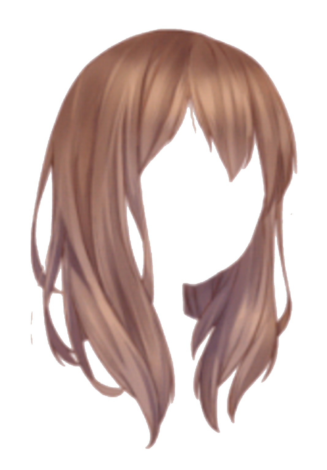 a drawing of a woman's head with long brown hair