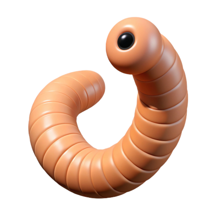 an image of a worm on a white background