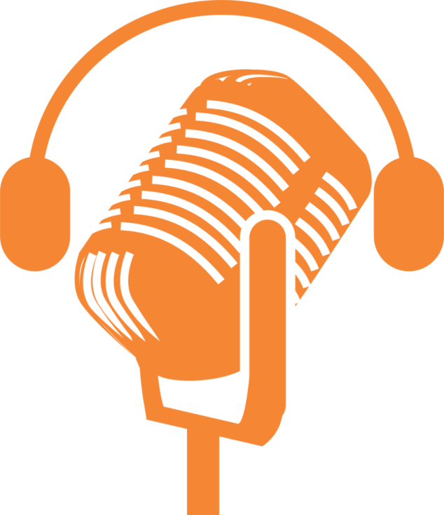 a microphone with headphones on it