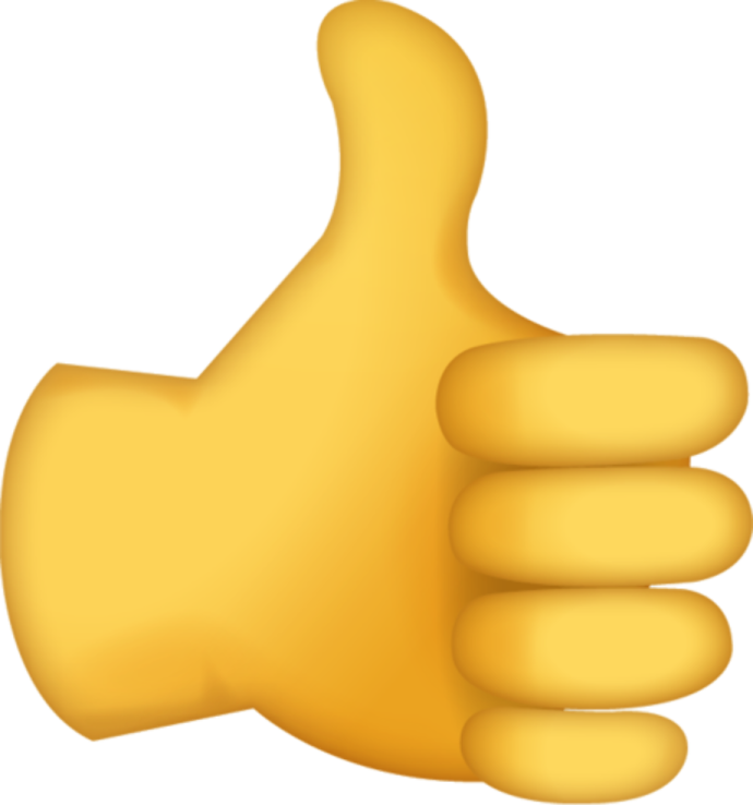a thumbs up hand showing the thumbs