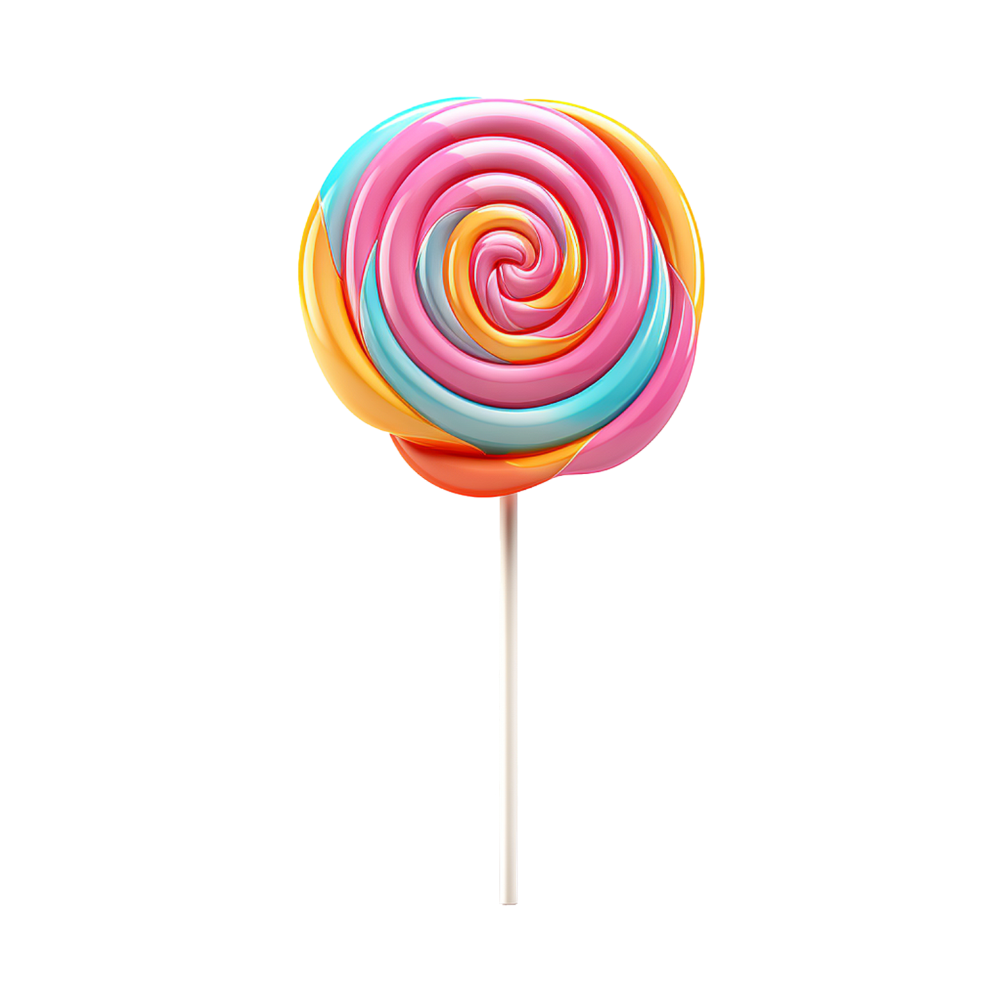 a close up of a colorful loy on a stick