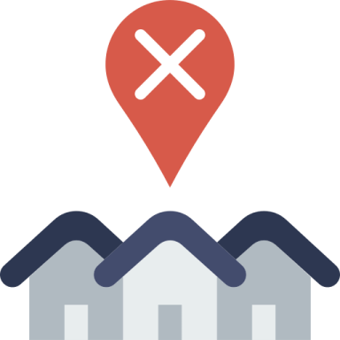 a house with a pin on top of it
