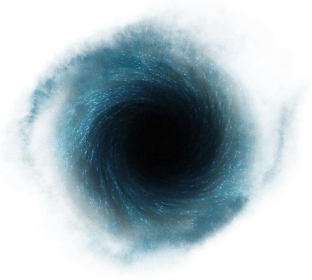 a black hole in the center of a white background
