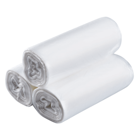 a pair of white plastic bags