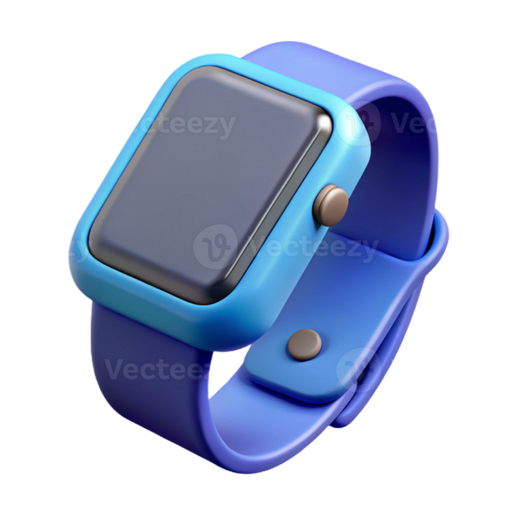an apple watch with a blue band