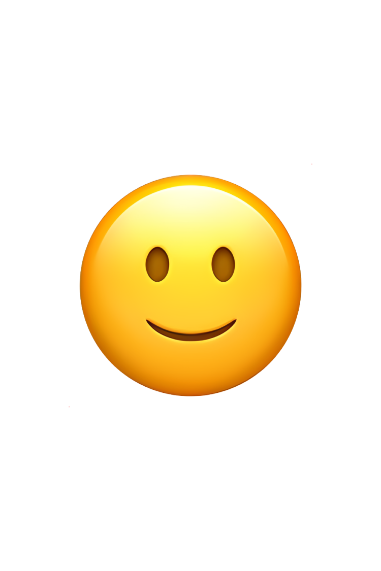 a yellow smiley face on a white background
