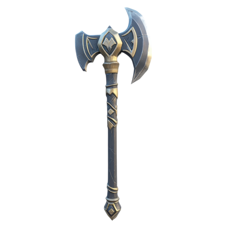 an image of a large axe with a long handle