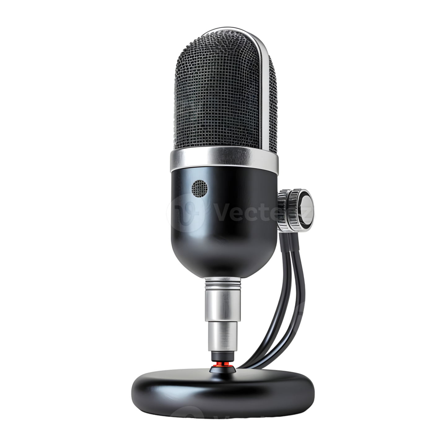 a microphone on a white background