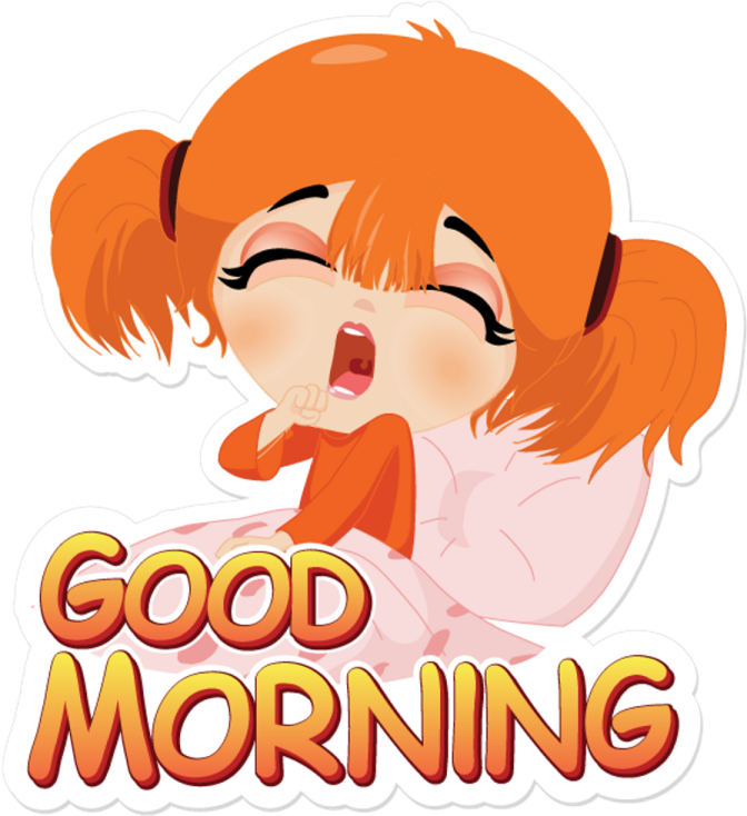 good morning sticker