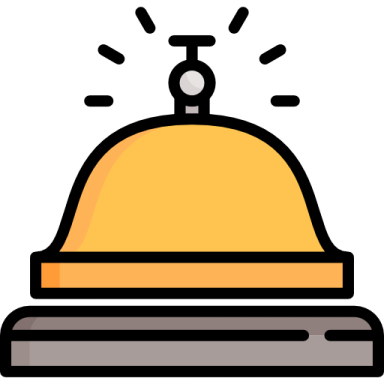 a yellow bell on a white background