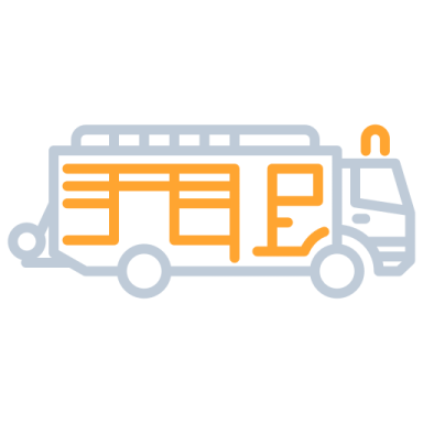 a bus icon with the words bus on it
