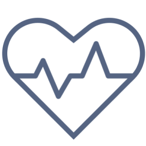 a heart with a heartbeat on it