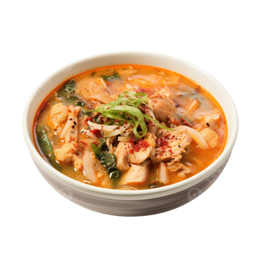 a white bowl filled with chicken and vegetables