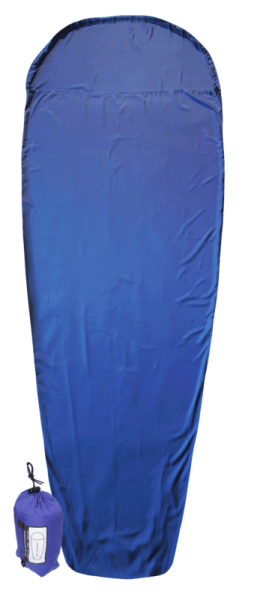 an image of a blue sleeping bag
