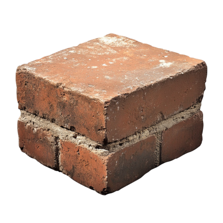 a stack of brick blocks
