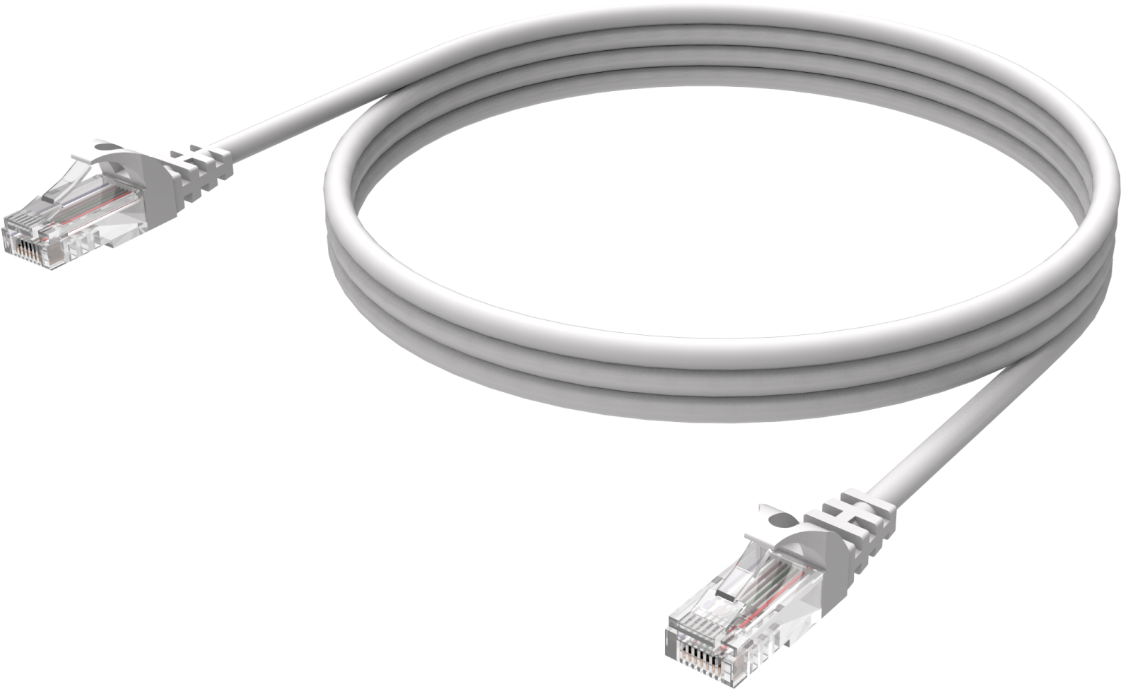 a close up of a white ethernet cable