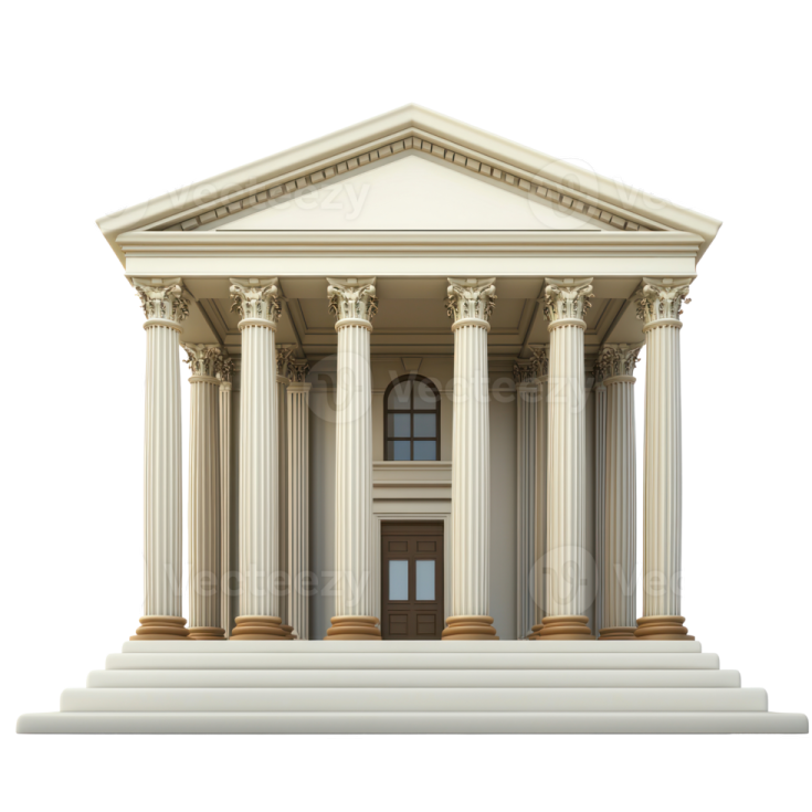 an old building with columns and pillars