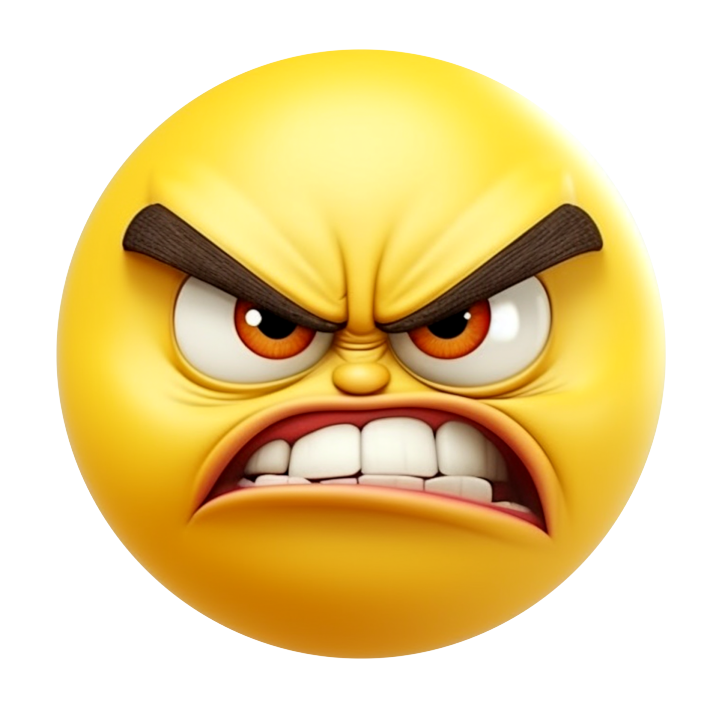 a yellow angry face with an angry expression