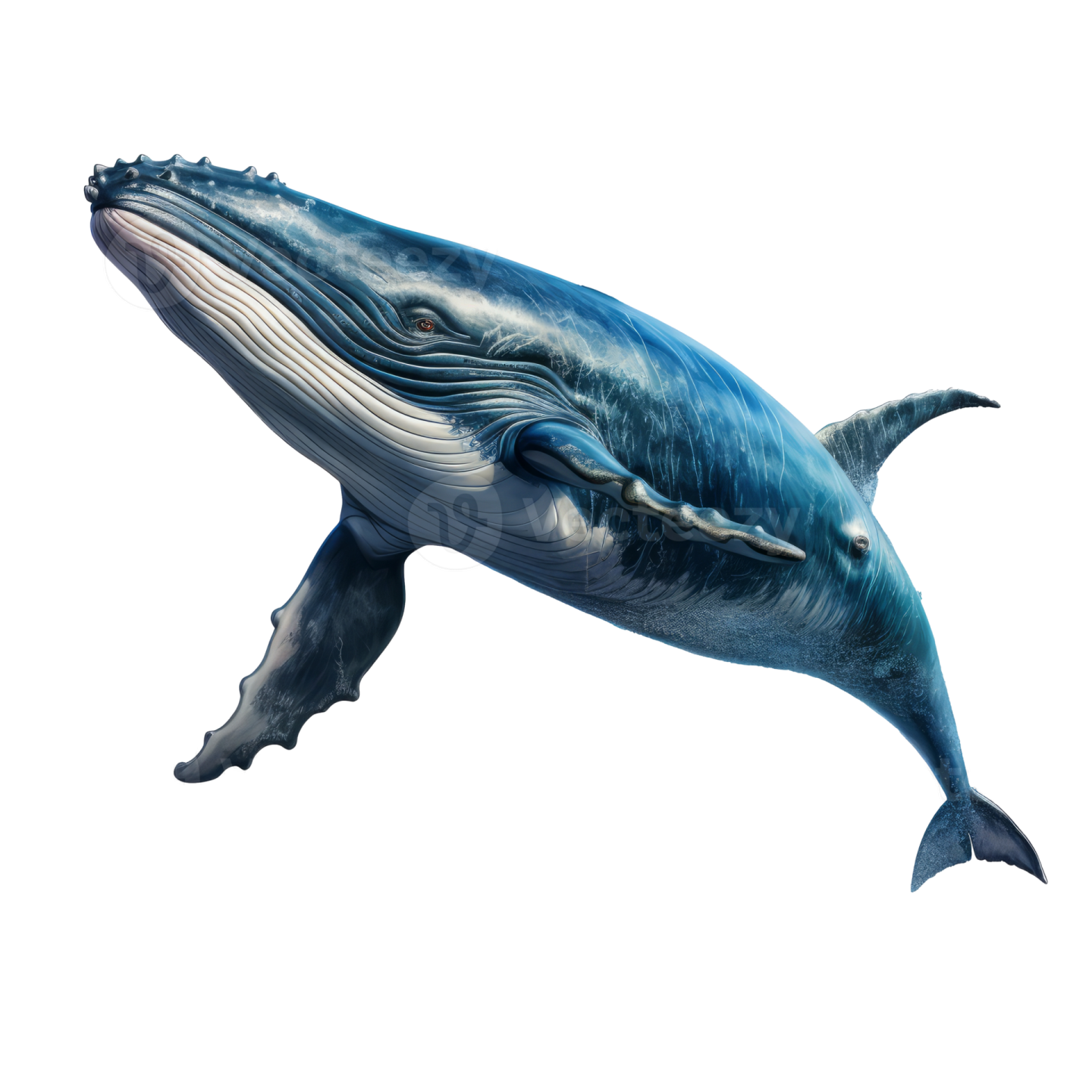 a blue whale jumping in the air