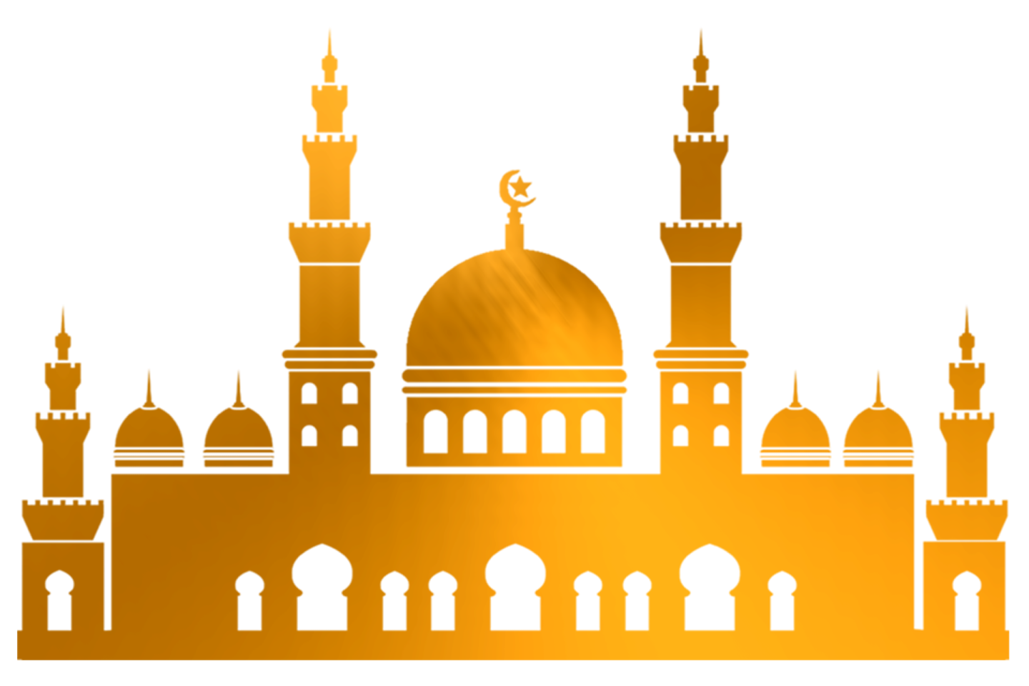 the silhouette of a mosque