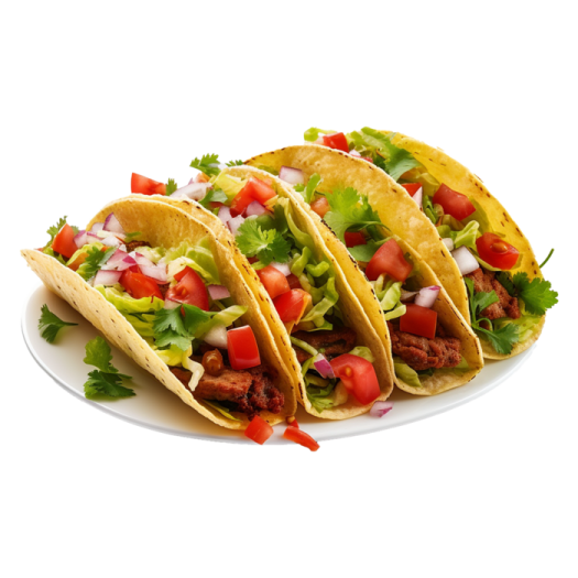 three tacoa tacoss on a white plate
