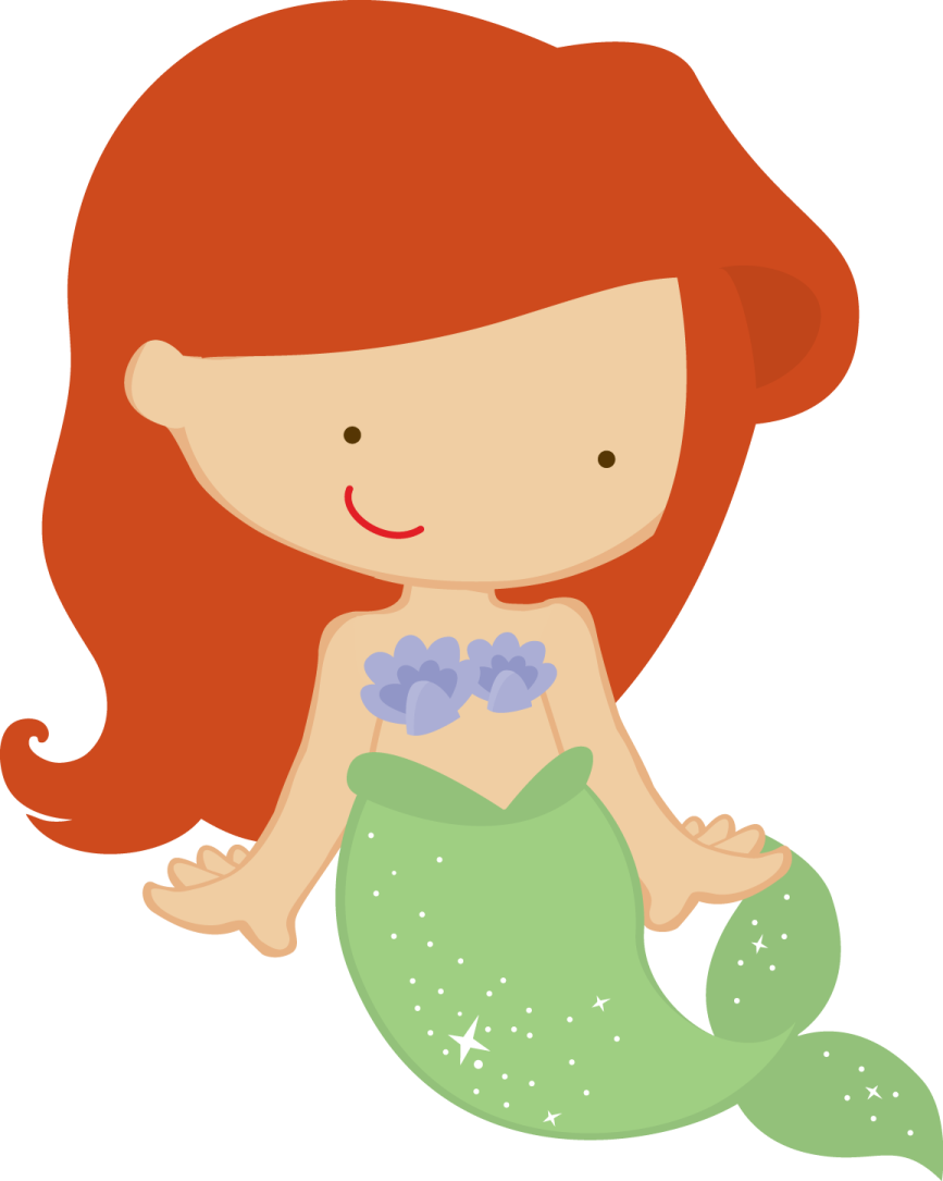 a little mermaid with red hair sitting on the floor