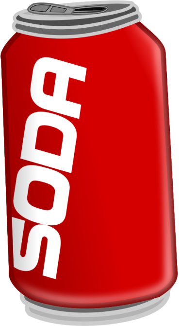 a red can of soda