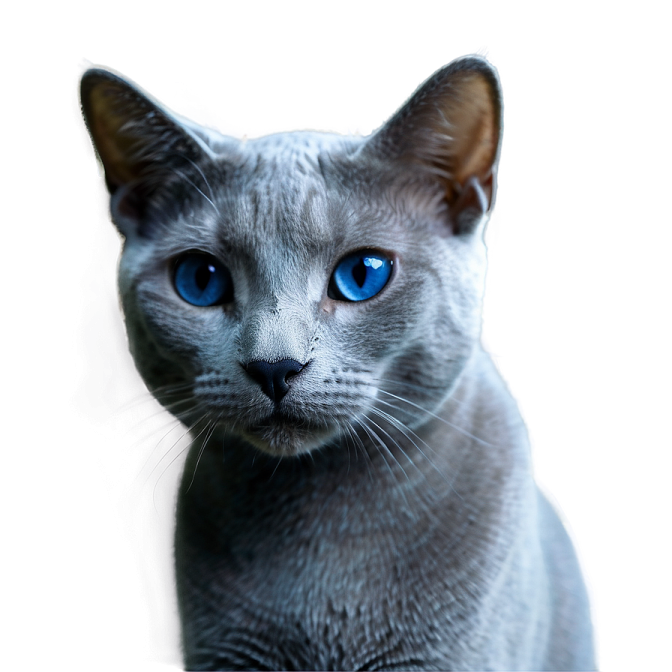 a close up of a cat with blue eyes