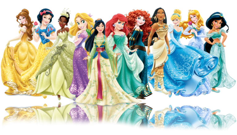 a group of disney princesses