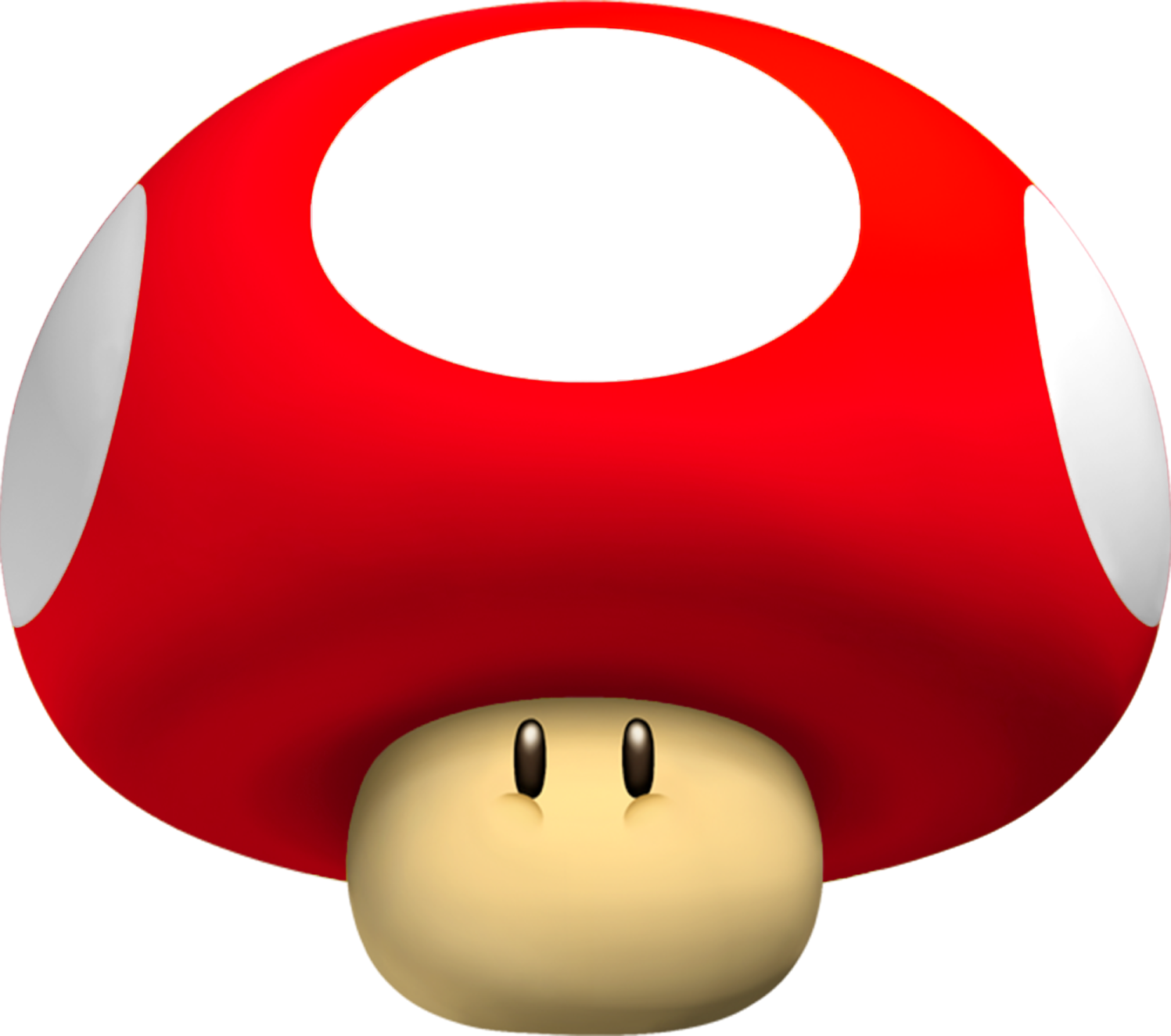 a mushroom that is red and white