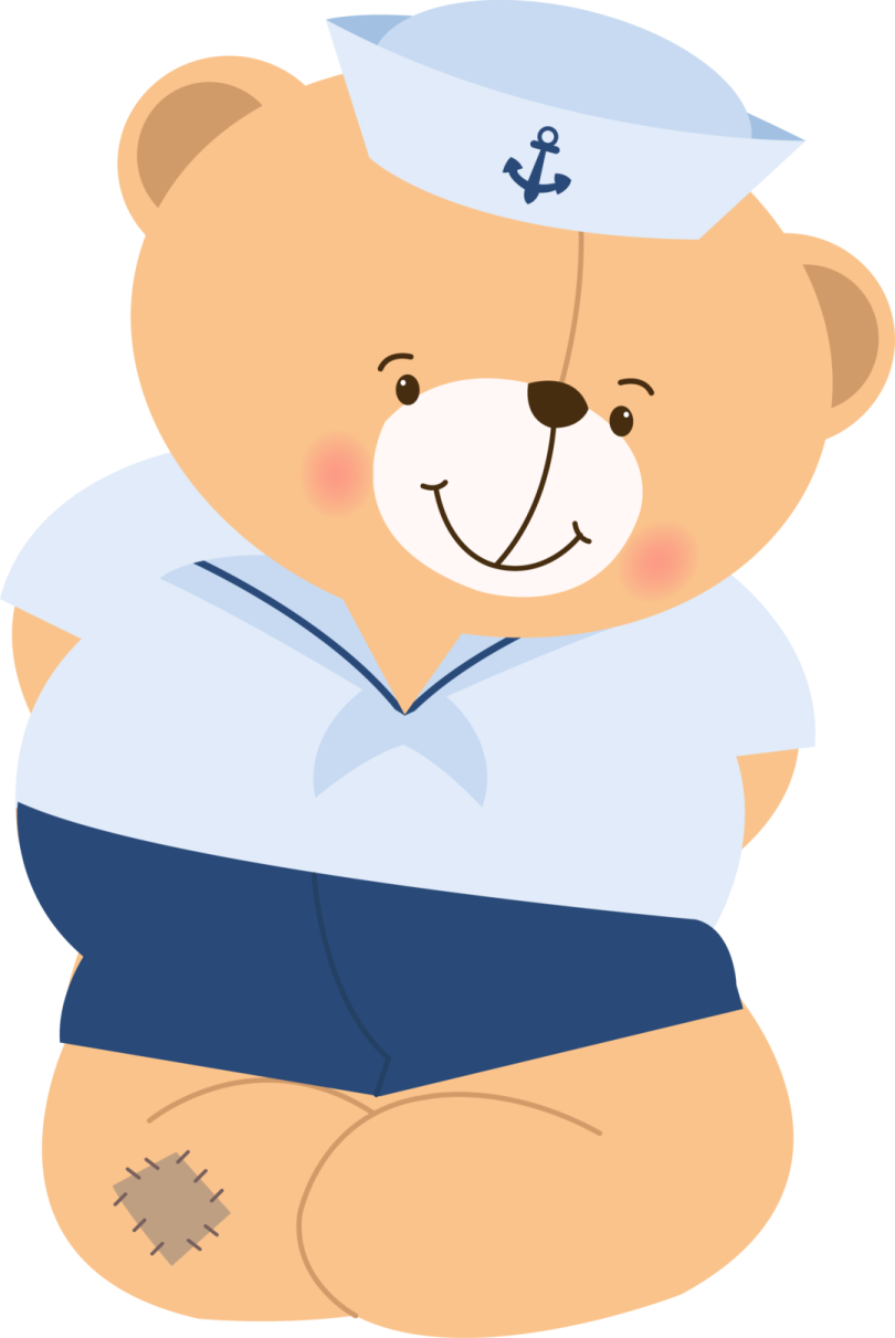 a teddy bear in a sailor's uniform
