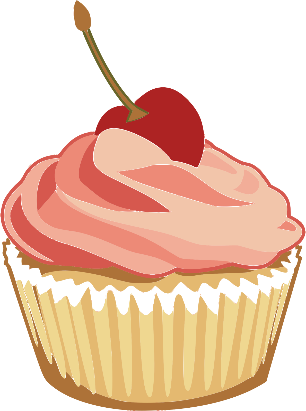 a cupcake with a cherry on top