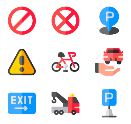 a set of different types of traffic signs