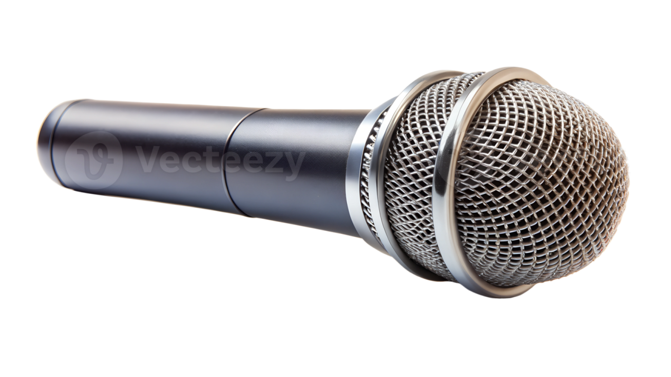 a microphone on a white background