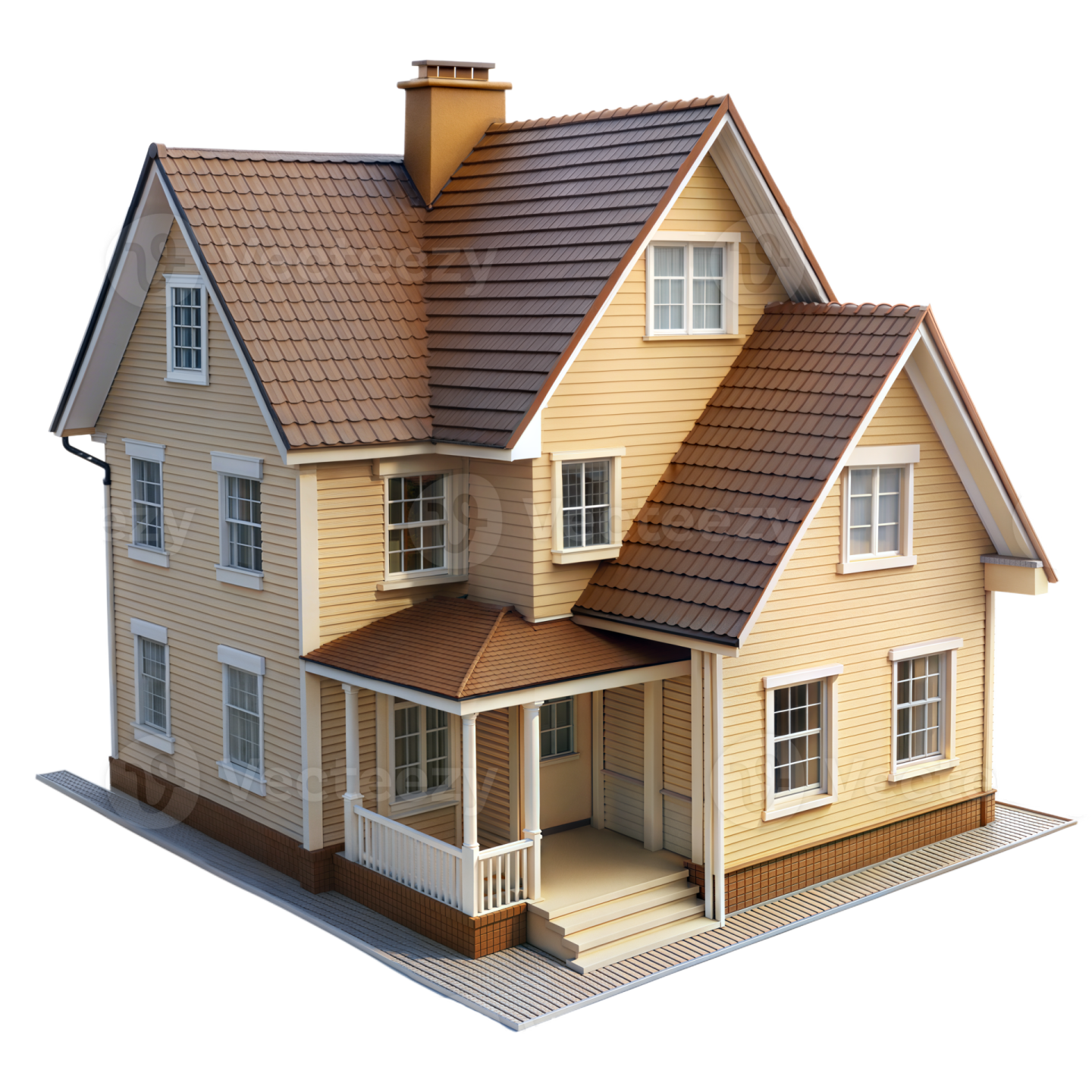 a model of a house on a white background