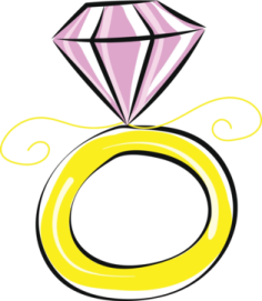 a ring with a diamond on it