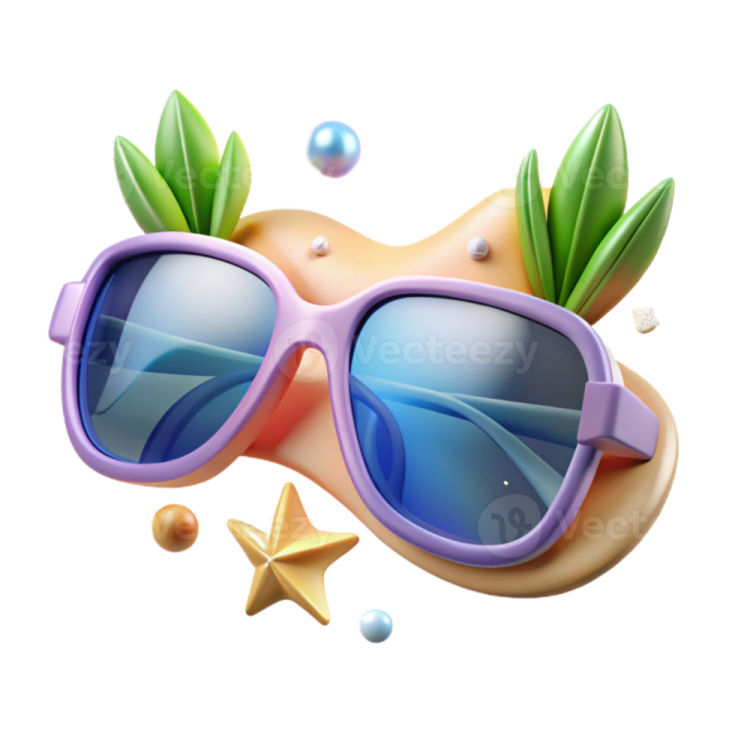 a pair of sunglasses with starfishs and shells
