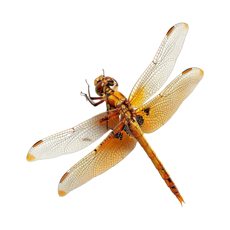 a yellow dragon on a white background