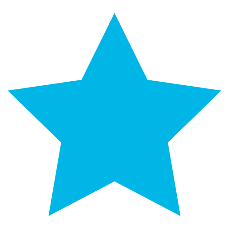 a blue star on a white background