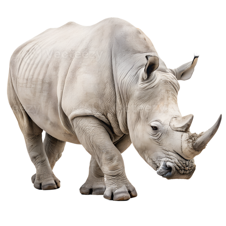 a close up of a rhino's head