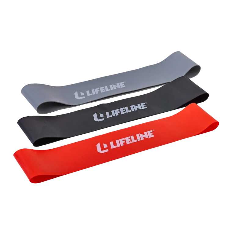 a pair of resistance bands in black and red