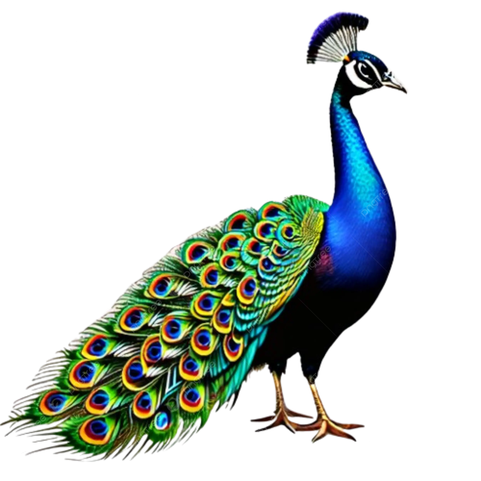a peacock with its feathers spread out