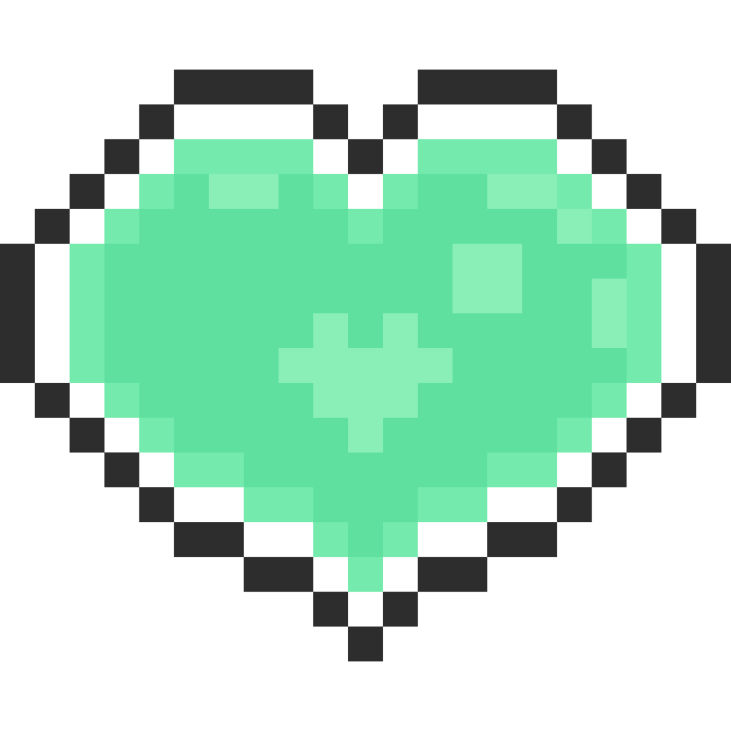 a pixel heart